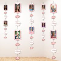 Rose Gold Grad - Graduation Party DIY Backdrop Decor - Hanging Vertical Photo Garland - 35 Pieces