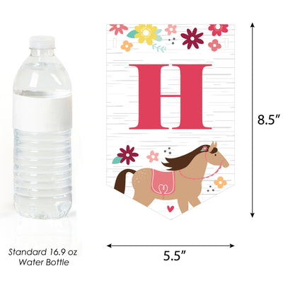 Personalized Run Wild Horses - Custom Pony Birthday Party Bunting Banner and Decorations - Happy Birthday Custom Name Banner