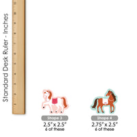 Run Wild Horses - DIY Shaped Pony Birthday Party Cut-Outs - 24 Count