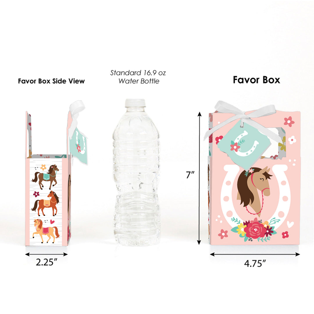 Run Wild Horses - Pony Birthday Party Favor Boxes - Set of 12
