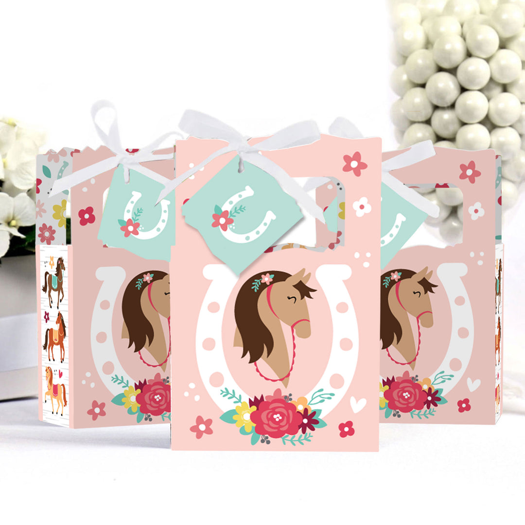 Run Wild Horses - Pony Birthday Party Favor Boxes - Set of 12