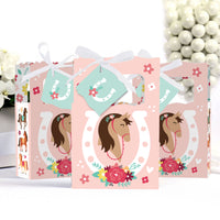 Run Wild Horses - Pony Birthday Party Favor Boxes - Set of 12
