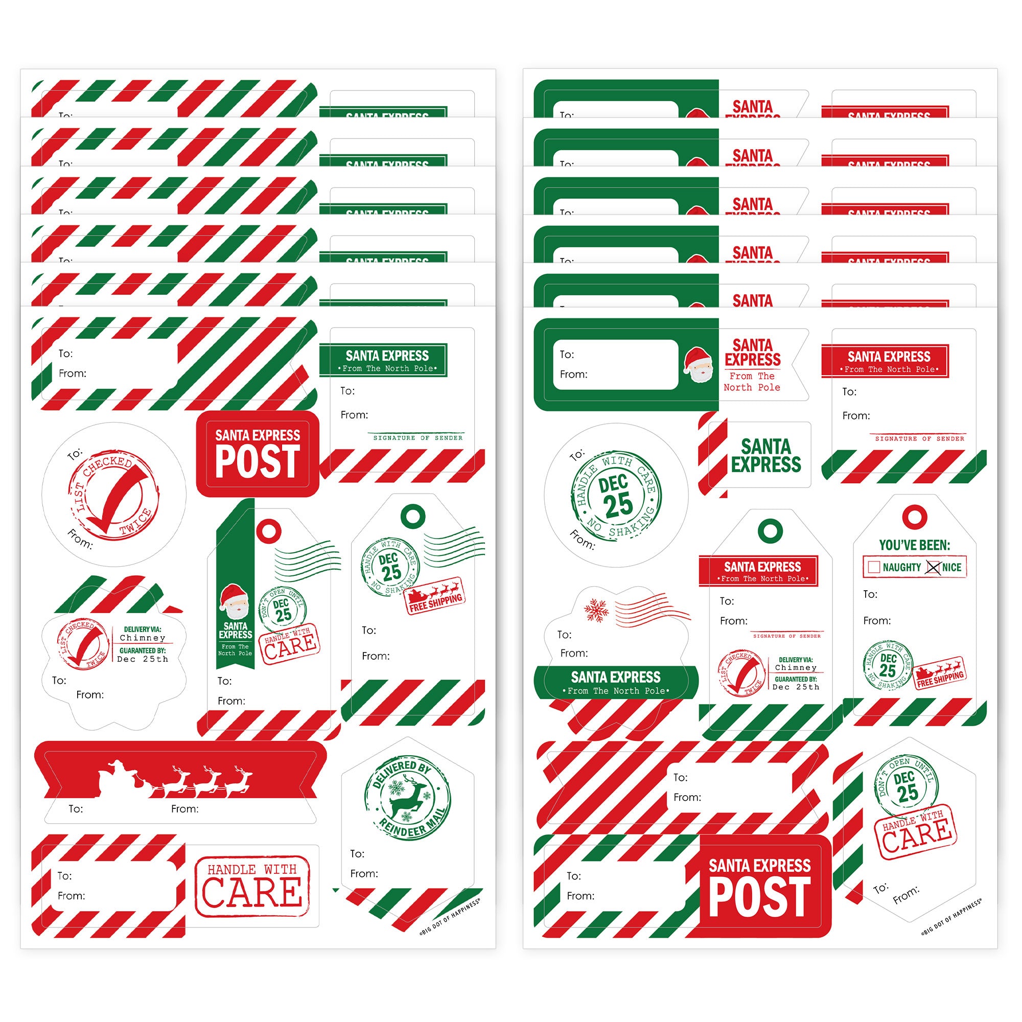 Delivery Ribbon Sticker Santa's Special Delivery - Assorted From Santa Claus Christmas Gift Tag ...