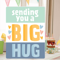 Sending You a Big Hug - Encouragement Thinking of you Giant Greeting Card - Big Shaped Jumborific Card - 16.5 x 22 inches