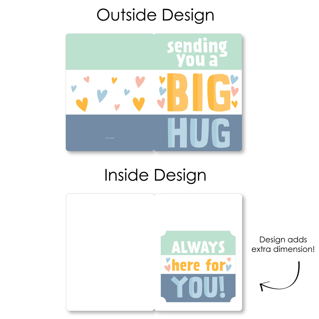 Sending You a Big Hug - Encouragement Thinking of you Giant Greeting Card - Big Shaped Jumborific Card - 16.5 x 22 inches