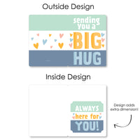 Sending You a Big Hug - Encouragement Thinking of you Giant Greeting Card - Big Shaped Jumborific Card - 16.5 x 22 inches