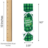 Shamrock St. Patrick's Day - No Snap Saint Paddy’s Day Party Table Favors - DIY Cracker Boxes - Set of 12