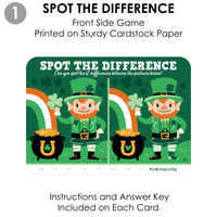 Shamrock St. Patrick's Day - 2-in-1 Saint Paddy’s Day Party Cards - Activity Duo Games - Set of 20