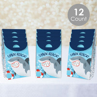 Shark Zone - Jawsome Shark Party or Birthday Gift Favor Bags - Party Goodie Boxes - Set of 12