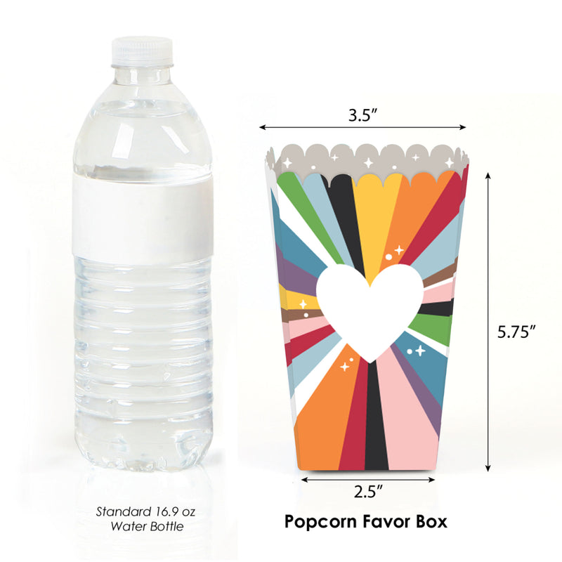 So Many Ways to Be Human - Pride Party Favor Popcorn Treat Boxes - Set of 12