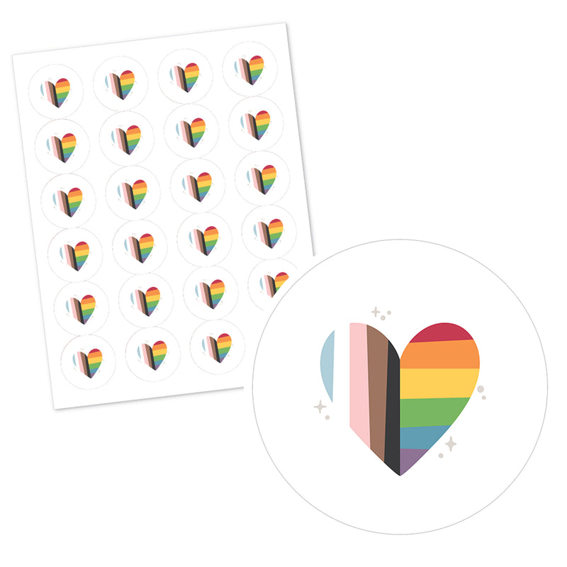 Personalized So Many Ways to Be Human - Custom Pride Party Favor Circle Sticker Labels - Custom Text - 24 Count