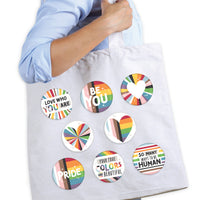 So Many Ways to Be Human - 3 inch Pride Party Badge - Pinback Buttons - Set of 8