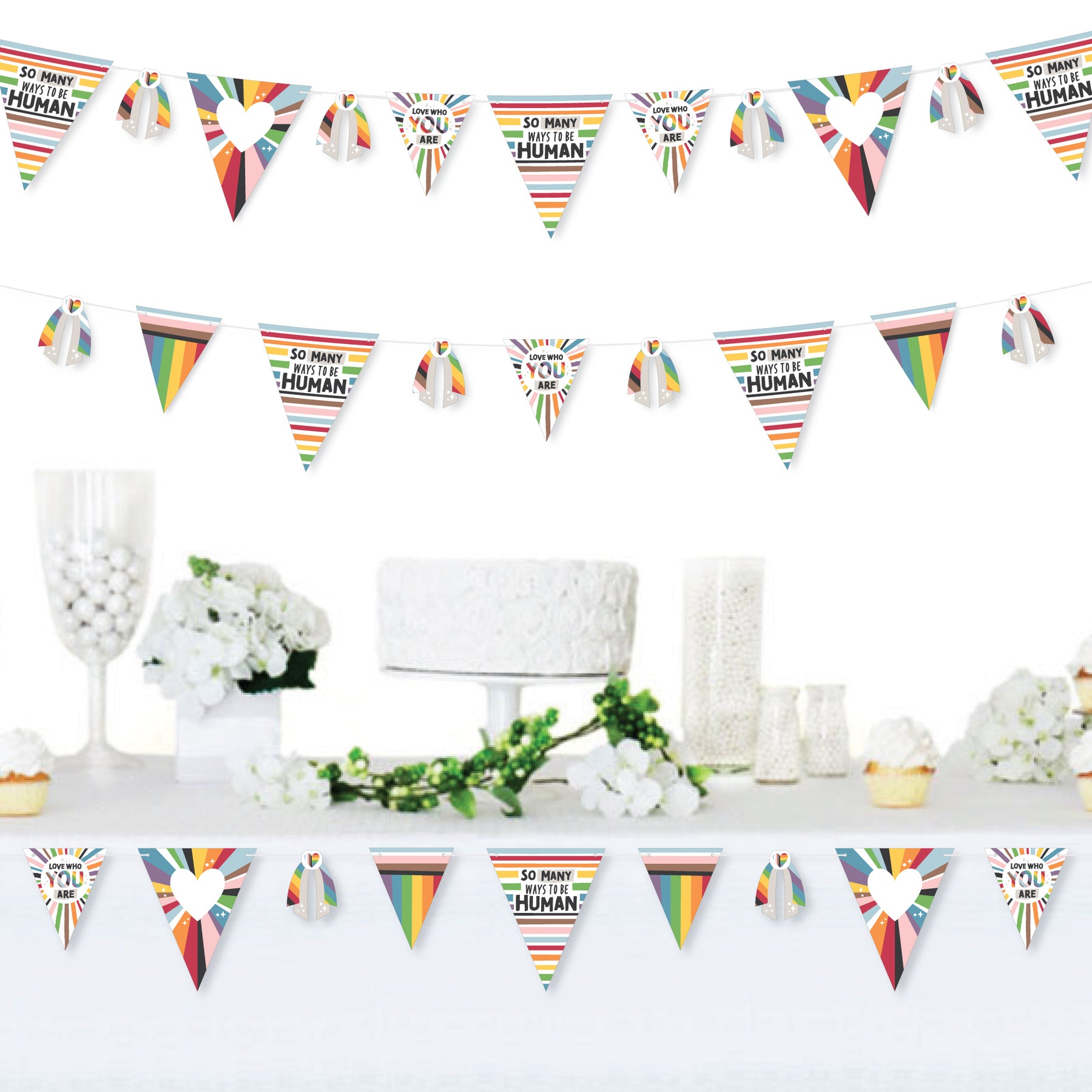 So Many Ways to Be Human - DIY LGBTQIA+ Pride Party Pennant Garland ...