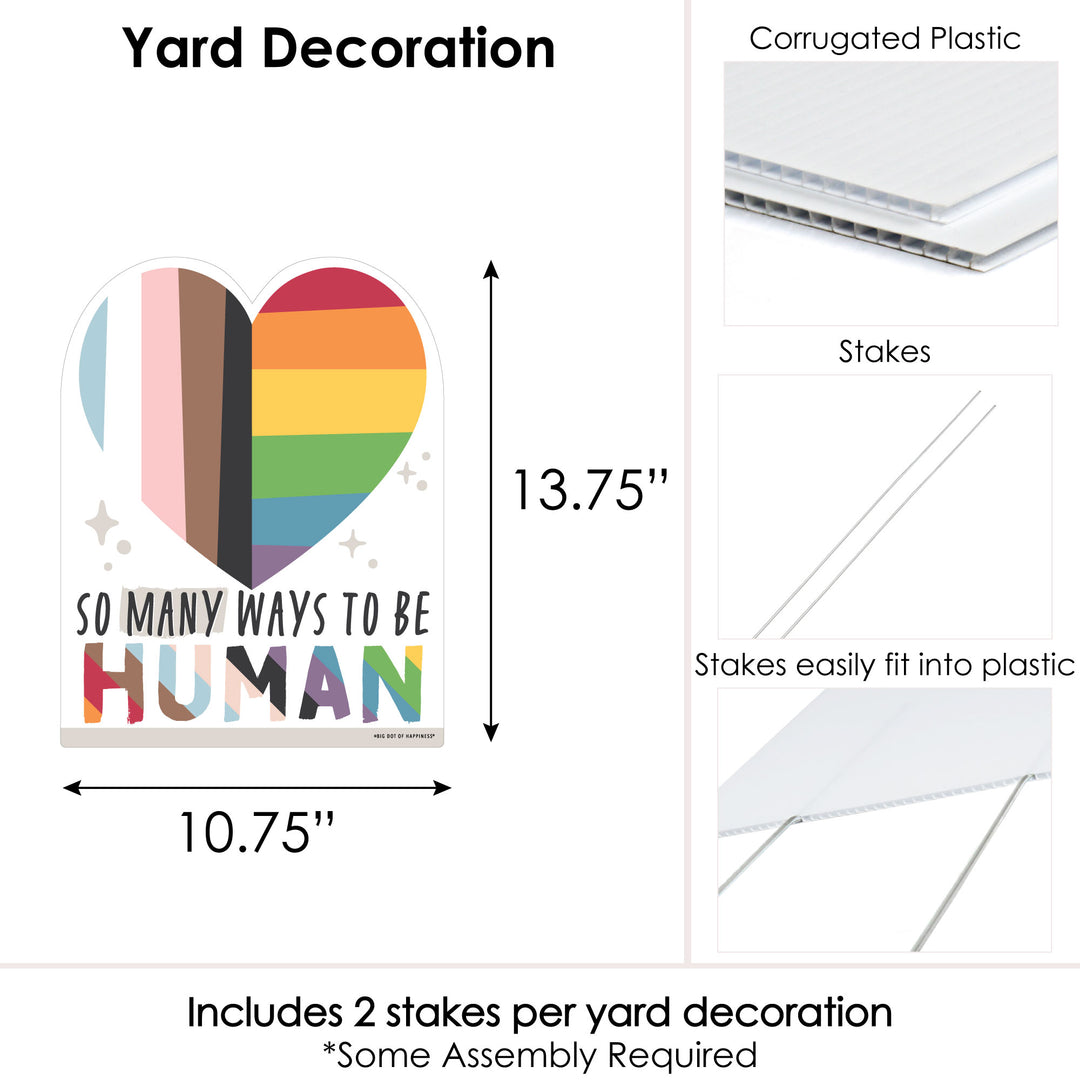 So Many Ways to Be Human - Outdoor Lawn Sign - Pride Party Yard Sign - 1 Piece