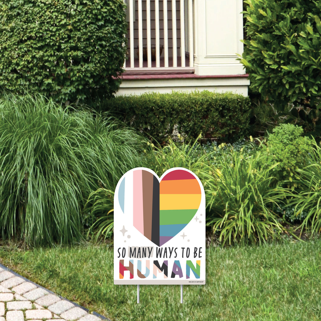 So Many Ways to Be Human - Outdoor Lawn Sign - Pride Party Yard Sign - 1 Piece