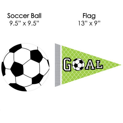 GOAAAL! - Soccer - Lawn Decorations - Outdoor Baby Shower or Birthday Party Yard Decorations - 10 Piece