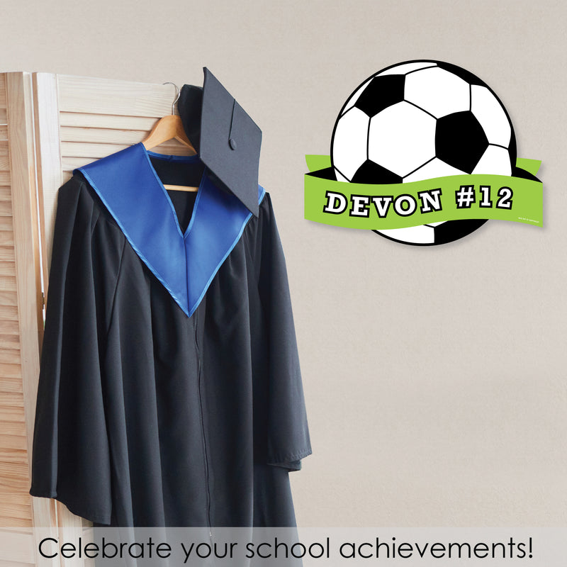 Soccer School Spirit - Personalized Senior Night or Graduation Party Wall Decoration - Involvement Sign