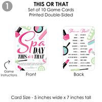 Spa Day - 4 Girls Makeup Party Games - 10 Cards Each - Gamerific Bundle
