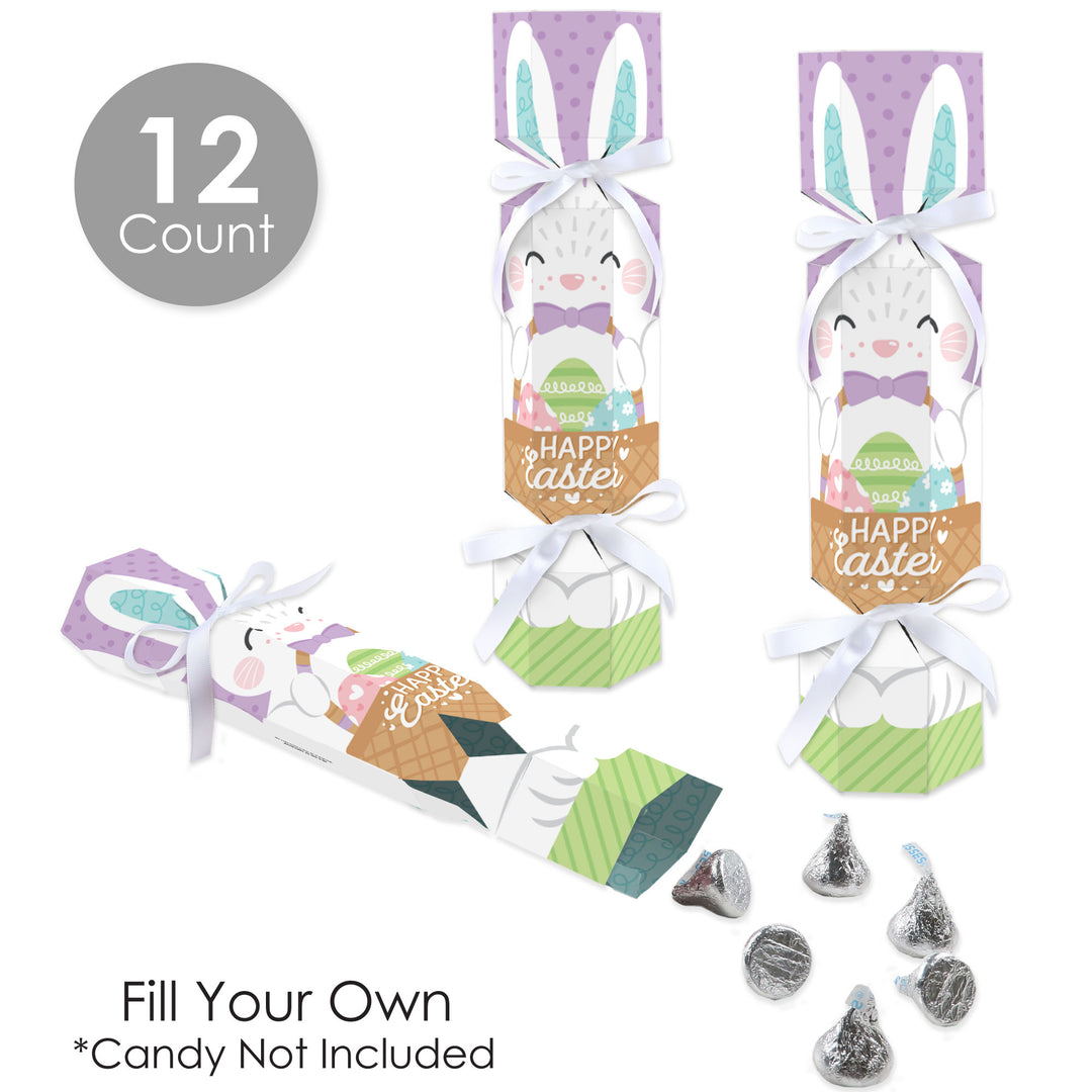 Spring Easter Bunny - No Snap Happy Easter Party Table Favors - DIY Cracker Boxes - Set of 12