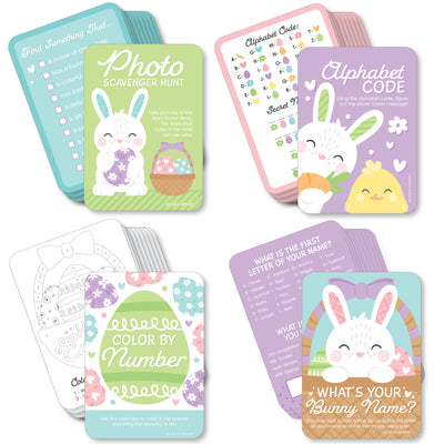 Spring Easter Bunny - 4 Happy Easter Party Games - 10 Cards Each - Gamerific Bundle