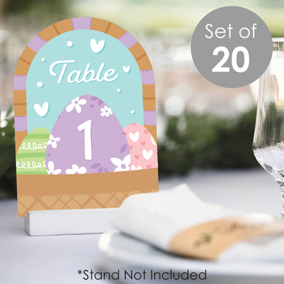 Spring Easter Bunny - Happy Easter Party Double-Sided 5 x 7 inches Cards - Table Numbers - 1-20