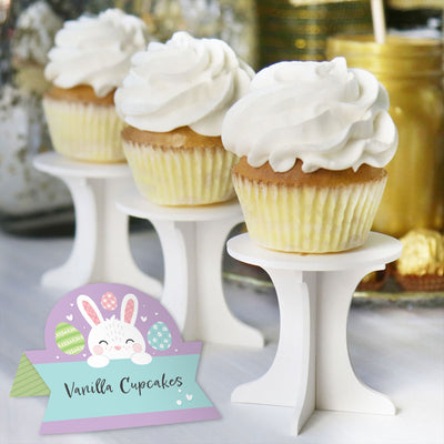 Spring Easter Bunny - Happy Easter Party Tent Buffet Card - Table Setting Name Place Cards - Set of 24