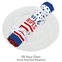 Stars & Stripes - No Snap Patriotic Party Table Favors - DIY Cracker Boxes - Set of 12