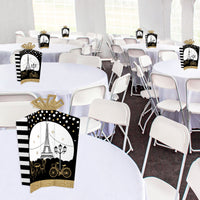 Stars Over Paris - Table Decorations - Parisian Themed Party Fold and Flare Centerpieces - 10 Count