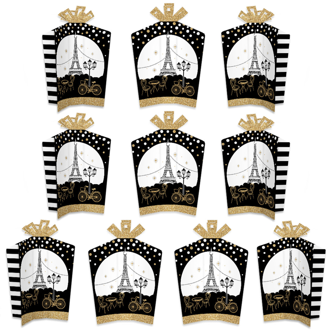 Stars Over Paris - Table Decorations - Parisian Themed Party Fold and Flare Centerpieces - 10 Count