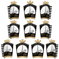 Stars Over Paris - Table Decorations - Parisian Themed Party Fold and Flare Centerpieces - 10 Count