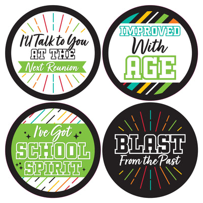 Still Got Class - High School Reunion Party Funny Name Tags - Party Badges Sticker Set of 12