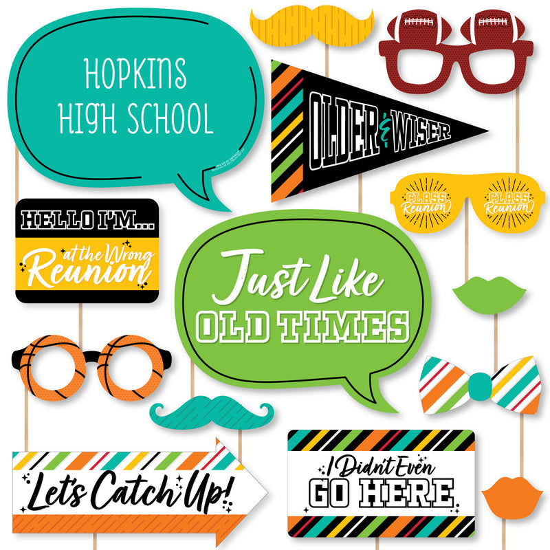 Still Got Class - Personalized High School Reunion Party Photo Booth Props Kit - 20 Count