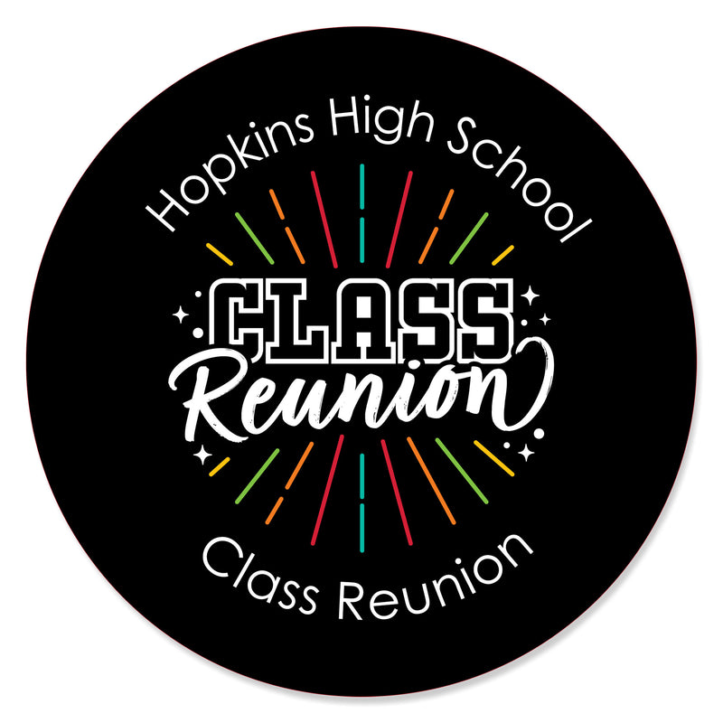 Personalized Still Got Class - Custom High School Reunion Party Favor Circle Sticker Labels - Custom Text - 24 Count
