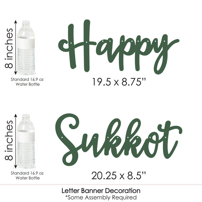 Sukkot - Sukkah Jewish Holiday Letter Banner Decoration - 36 Banner Cutouts and Happy Sukkot Banner Letters