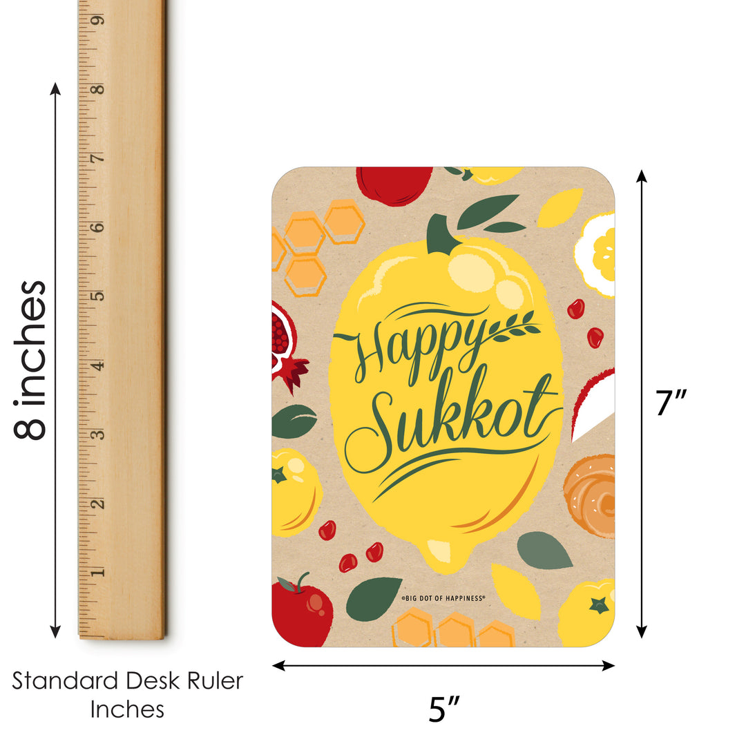 Sukkot - Bingo Cards and Markers - Sukkah Jewish Holiday Bingo Game - Set of 18