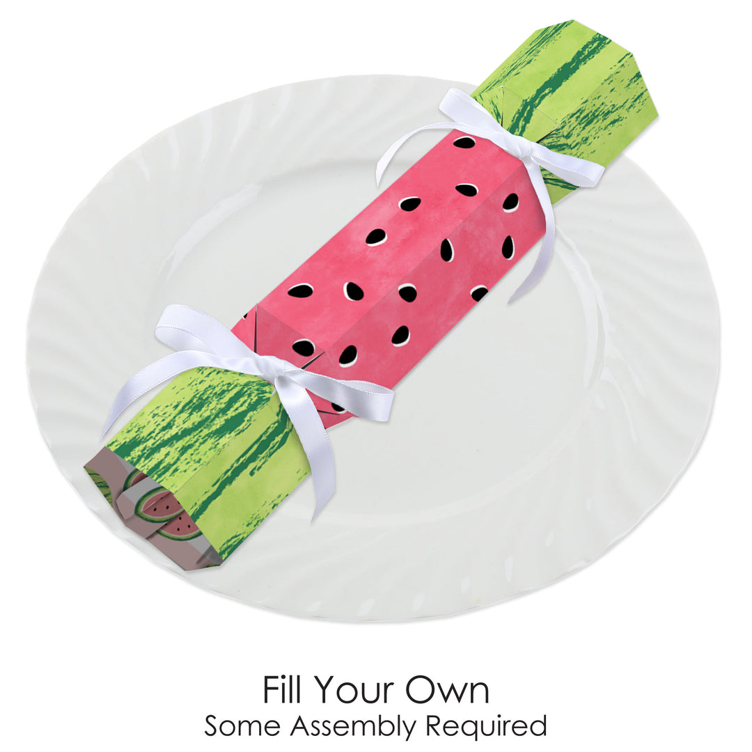 Sweet Watermelon - No Snap Fruit Party Table Favors - DIY Cracker Boxes - Set of 12