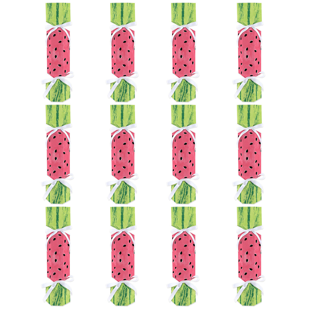 Sweet Watermelon - No Snap Fruit Party Table Favors - DIY Cracker Boxes - Set of 12