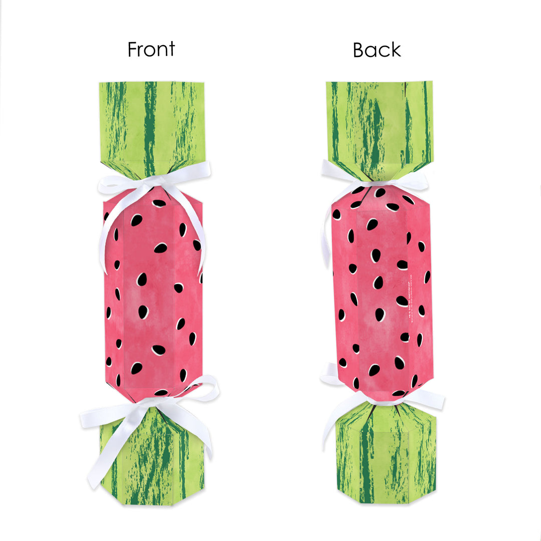 Sweet Watermelon - No Snap Fruit Party Table Favors - DIY Cracker Boxes - Set of 12