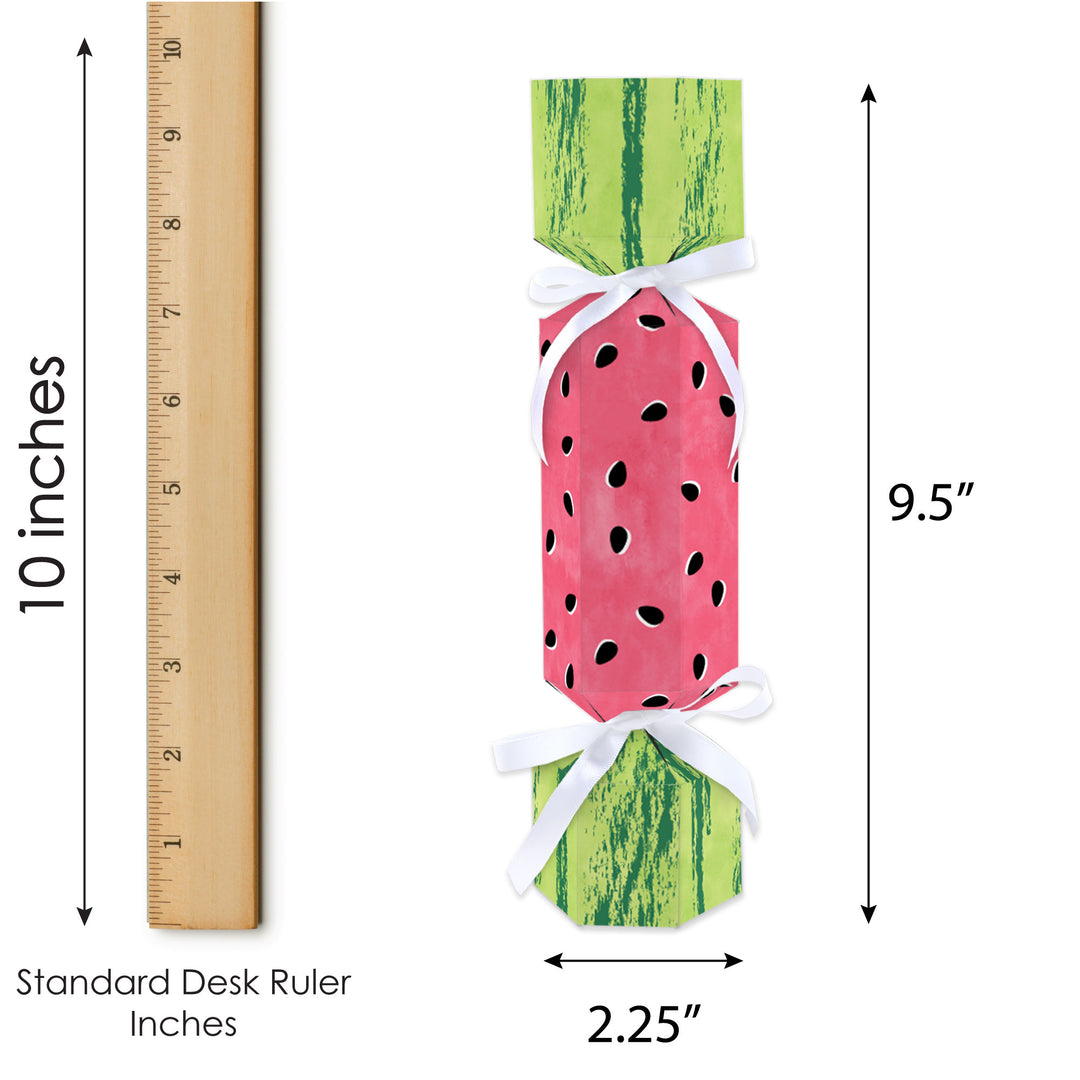 Sweet Watermelon - No Snap Fruit Party Table Favors - DIY Cracker Boxes - Set of 12