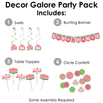 Sweet Watermelon - Fruit Party Supplies Decoration Kit - Decor Galore Party Pack - 51 Pieces