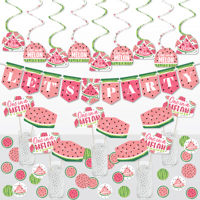 Sweet Watermelon - Fruit Party Supplies Decoration Kit - Decor Galore Party Pack - 51 Pieces