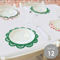 Sweet Watermelon - Fruit Party Round Table Decorations - Paper Chargers - Place Setting For 12