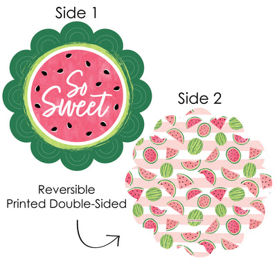 Sweet Watermelon - Fruit Party Round Table Decorations - Paper Chargers - Place Setting For 12