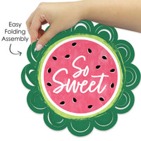 Sweet Watermelon - Fruit Party Round Table Decorations - Paper Chargers - Place Setting For 12