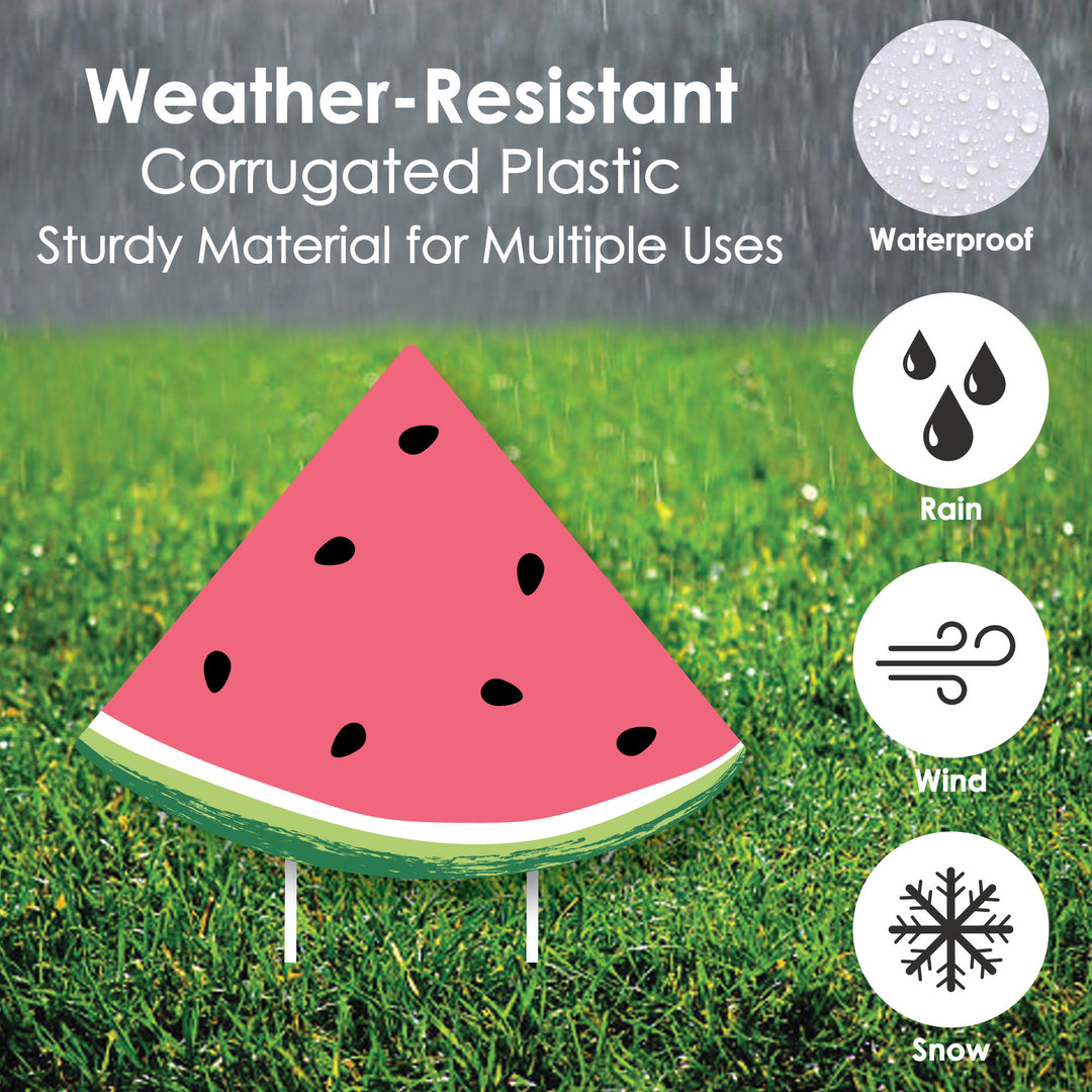 Sweet Watermelon - Lawn Decorations - Outdoor Fruit Party Yard Decorations - 10 Piece