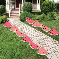 Sweet Watermelon - Lawn Decorations - Outdoor Fruit Party Yard Decorations - 10 Piece
