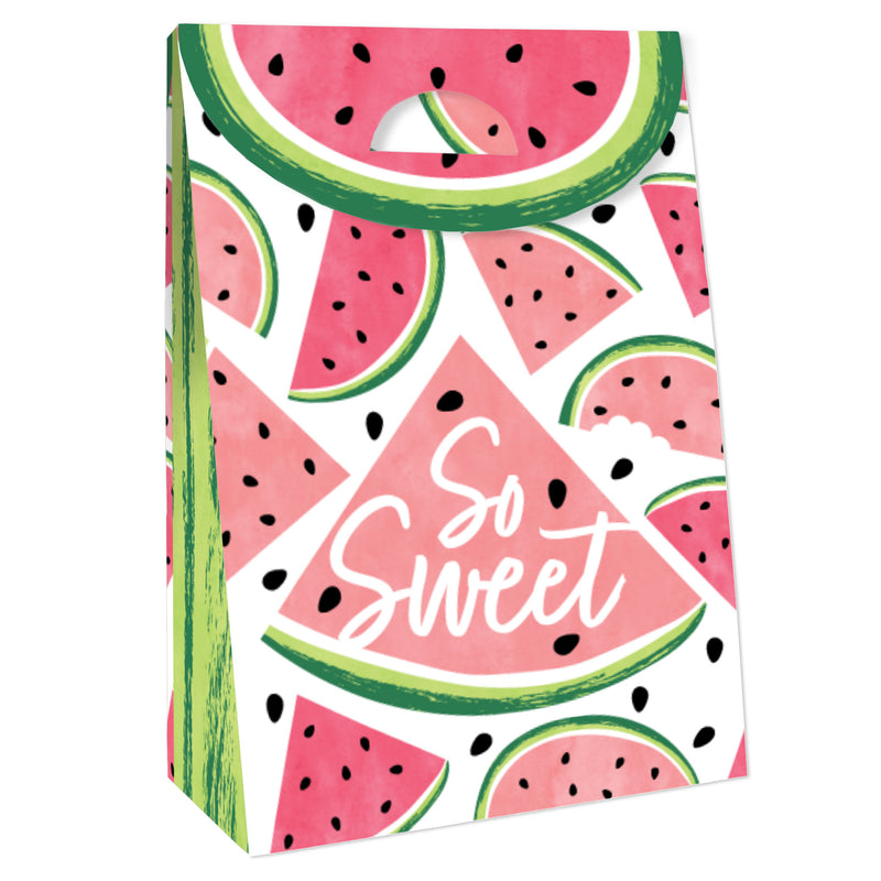 Sweet Watermelon - Fruit Gift Favor Bags - Party Goodie Boxes - Set of 12