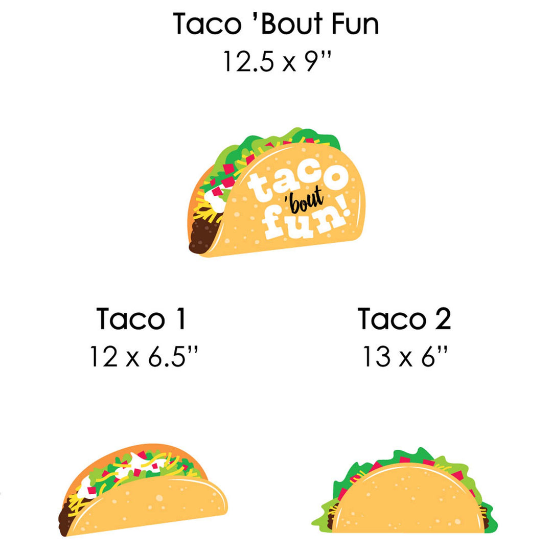 Taco 'Bout Fun - Lawn Decorations - Outdoor Mexican Fiesta Yard Decorations - 10 Piece