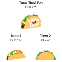 Taco 'Bout Fun - Lawn Decorations - Outdoor Mexican Fiesta Yard Decorations - 10 Piece