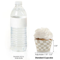 Checkered Cupcake Wrappers - 12 Ct